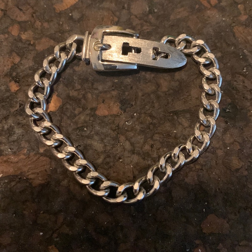 Vintage Avon Silver Buckle Bracelet
